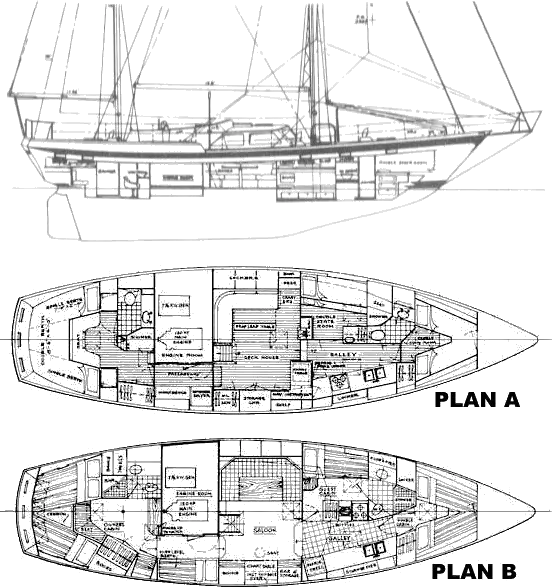 Drawing of Cheoy Lee Offshore 53 MS