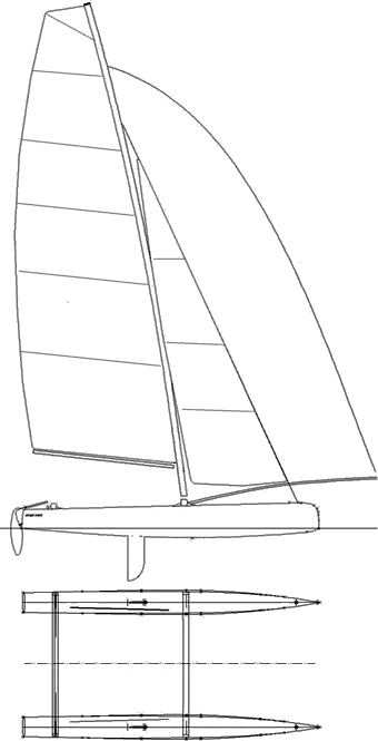 Drawing of Spitfire Catamaran