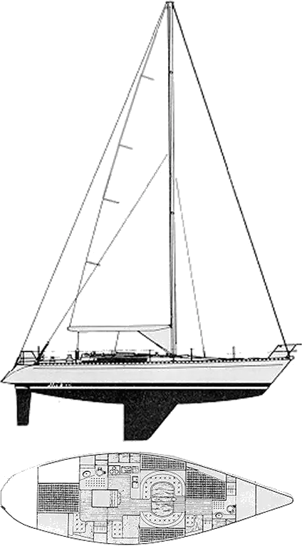 Drawing of Beneteau First 456