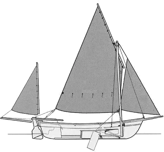 Drawing of Drascombe Dabber