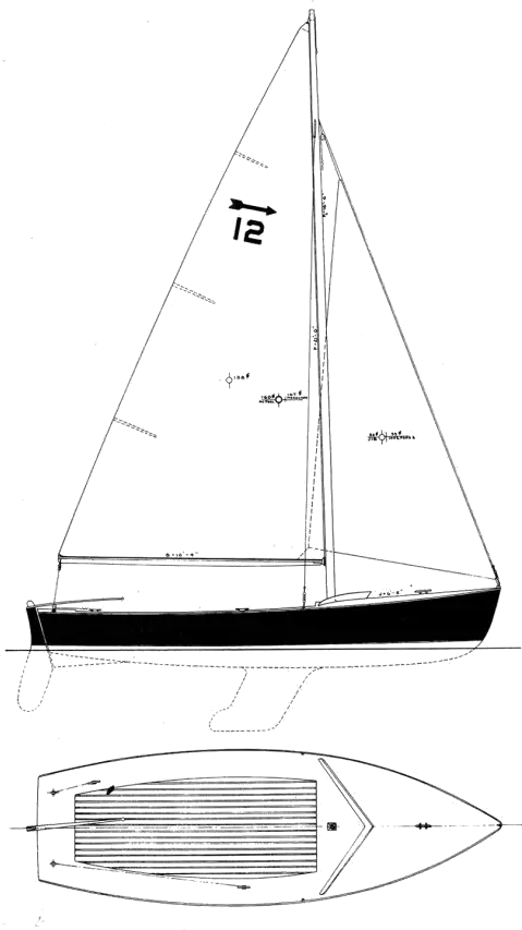 Drawing of Indian Harbor Arrow (S&S)