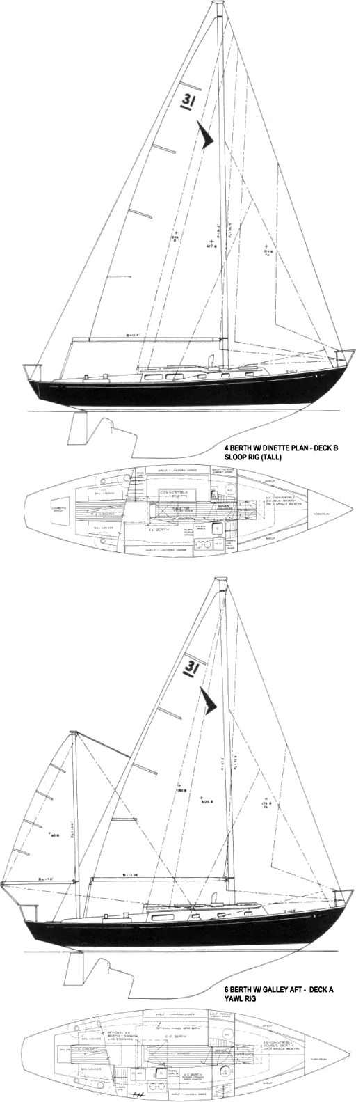 Drawing of Seafarer 31 MKI