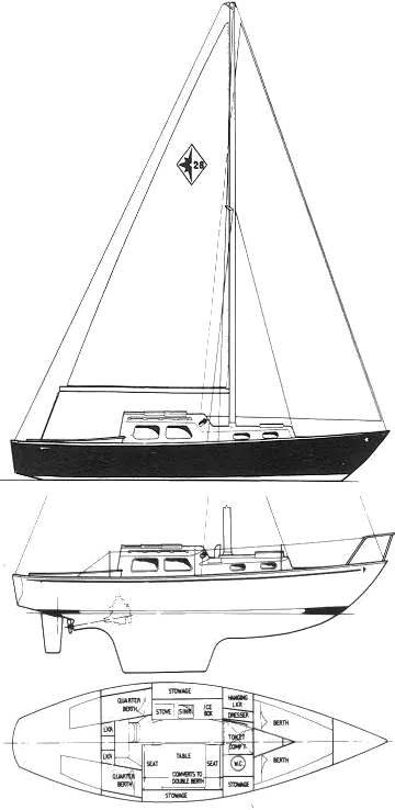 Drawing of Westerly 28