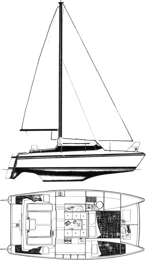 Drawing of Prout Sirocco 26