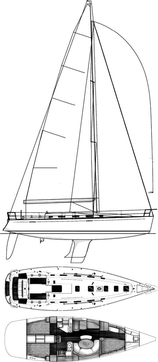 Drawing of Beneteau First 44.7