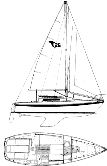 Drawing of Tanzer 26