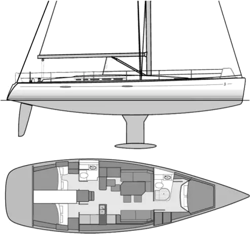 Drawing of Beneteau First 50