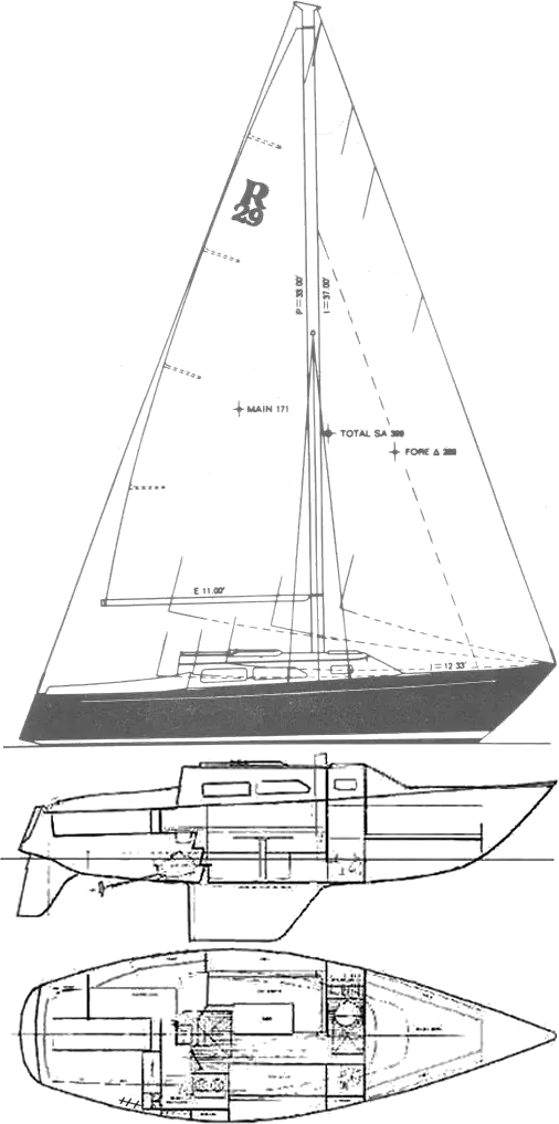 ranger 37 sailboat data