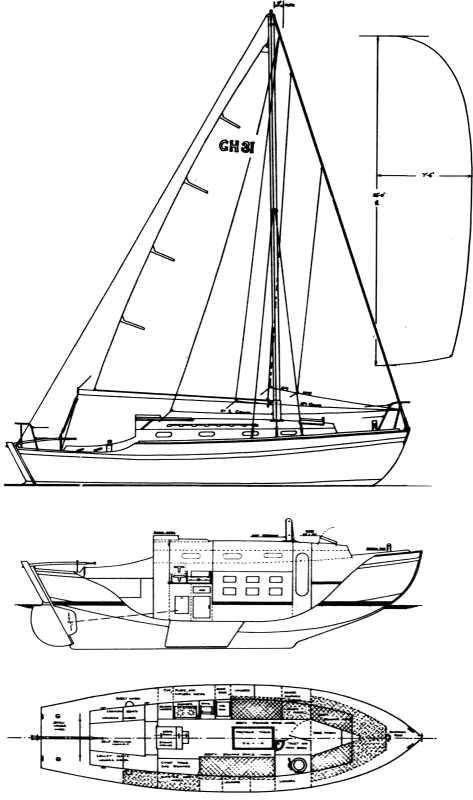 Drawing of Golden Hind 31
