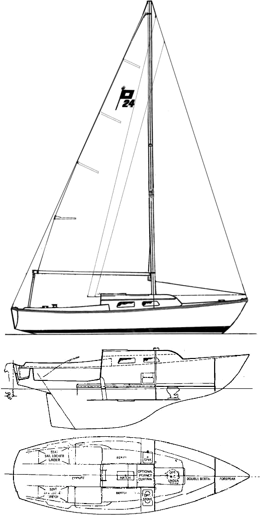 Drawing of Pearson 24