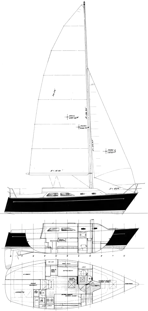 Drawing of Freedom 28 (Mull)
