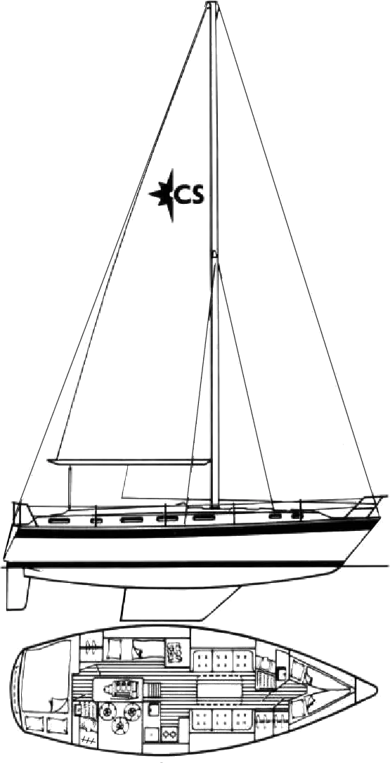 Drawing of Westerly Corsair 36
