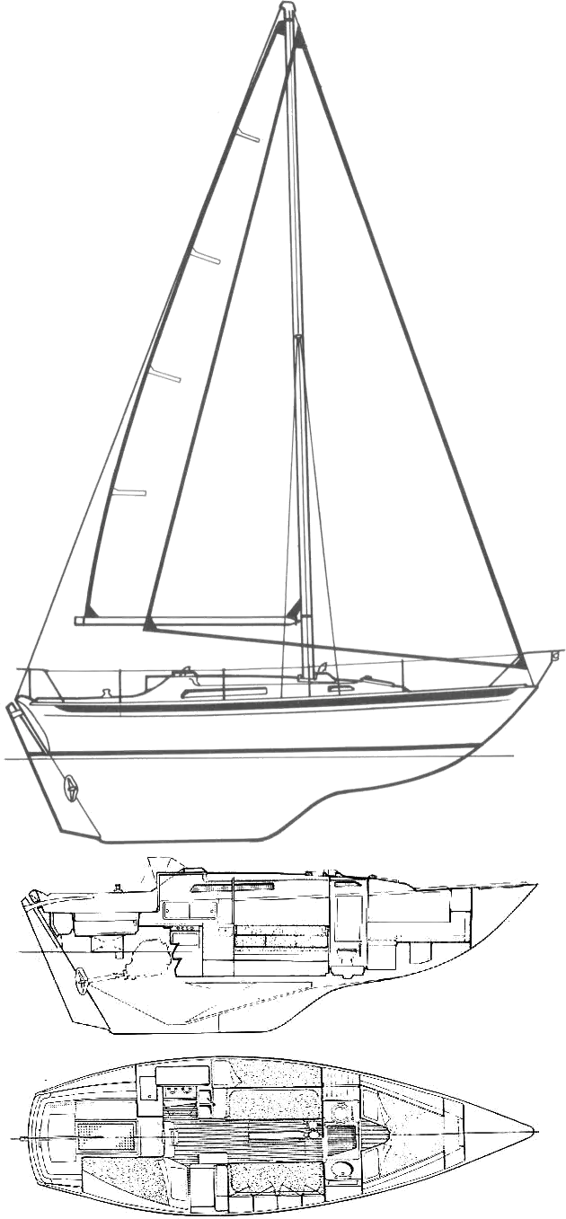 small sailboats with cabin