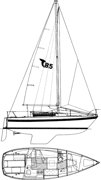 Drawing of Tanzer 8.5
