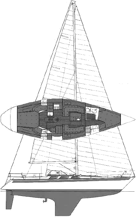 Drawing of Sweden Yachts 41