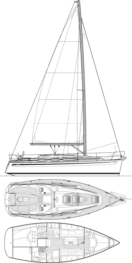 Drawing of Bavaria Cruiser 31