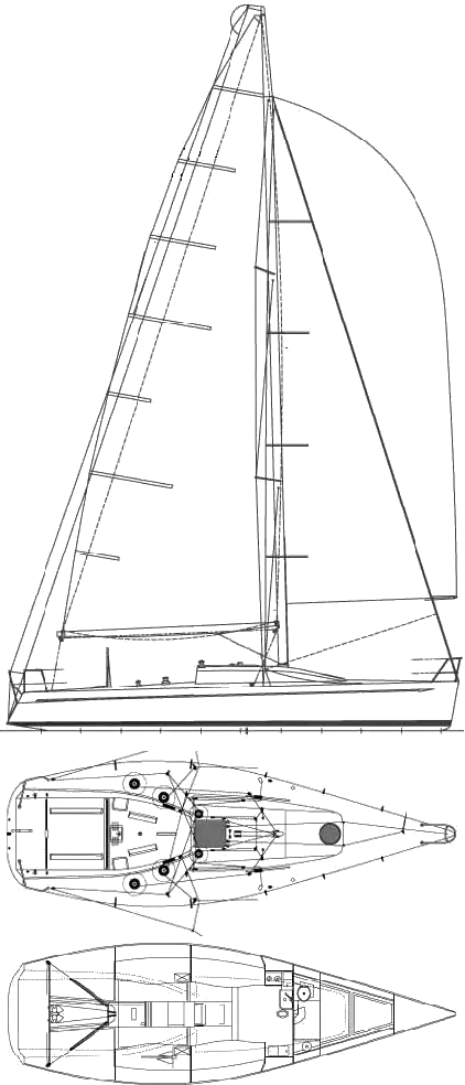 Drawing of Farr 40 One-Design