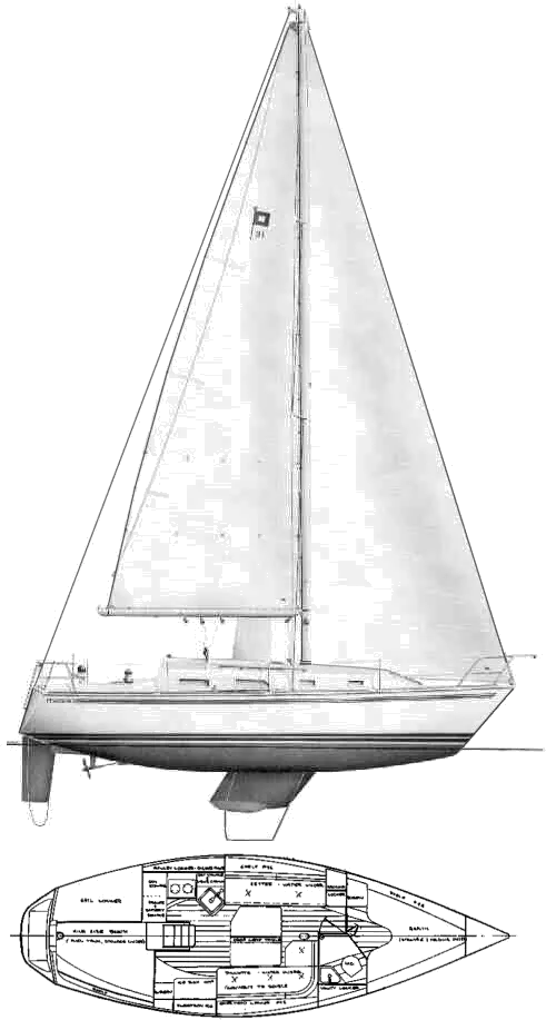 Drawing of Pearson 31-2