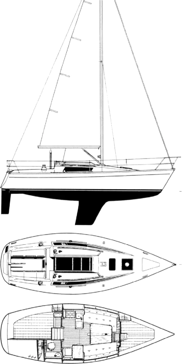 Drawing of Beneteau First 29
