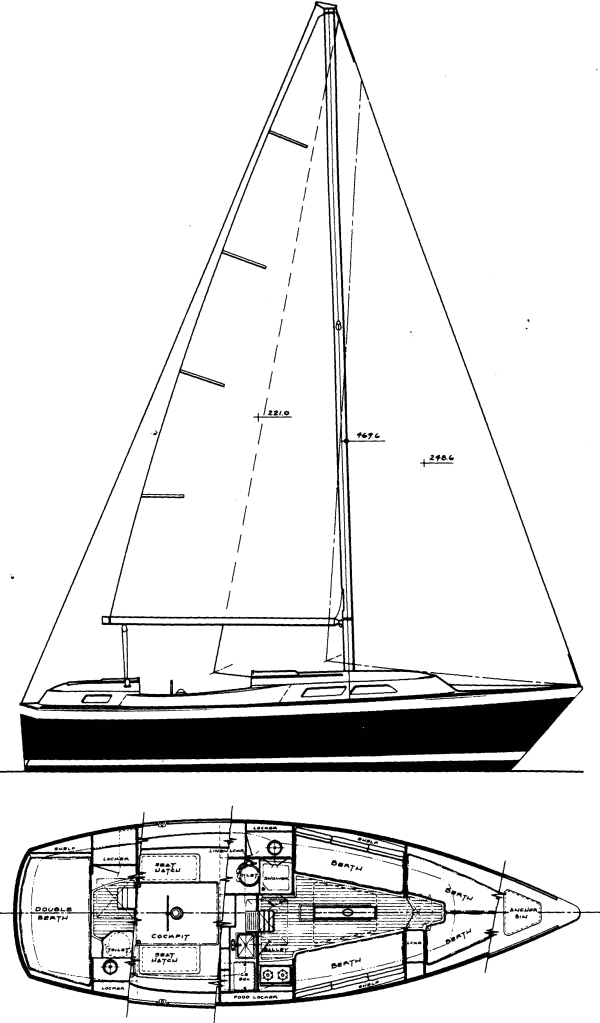 Drawing of O'Day 32