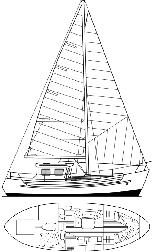 Drawing of Fisher 34 MS