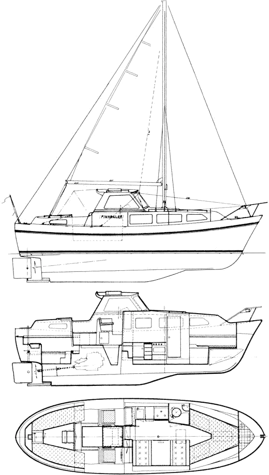 Drawing of Finnsailer 29