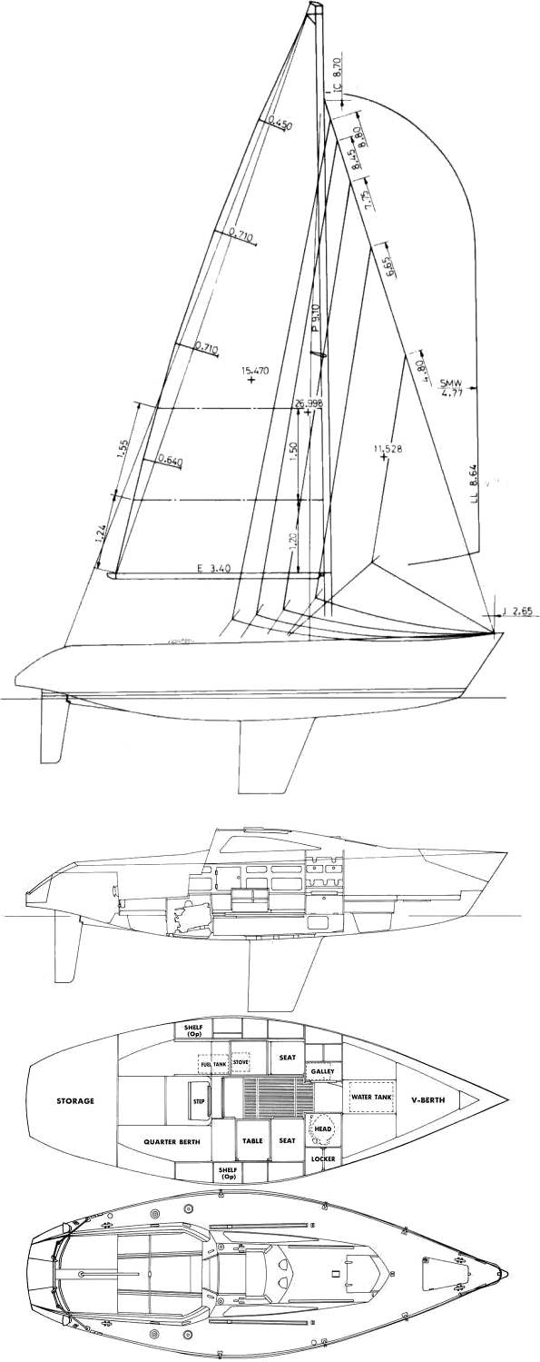 one ton class sailboat