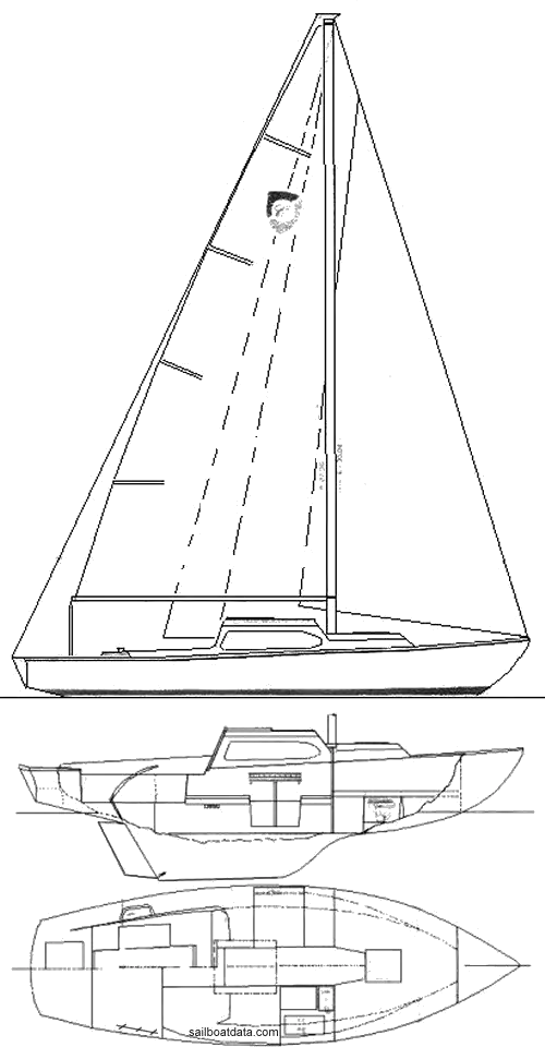 Drawing of Columbia 24 Contender