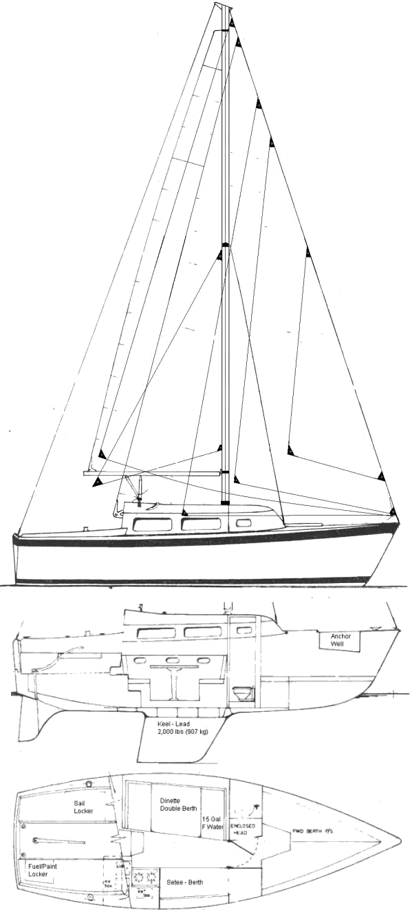 Drawing of Spacesailer 24