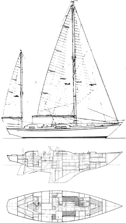 Drawing of Bowman 46 Corsair