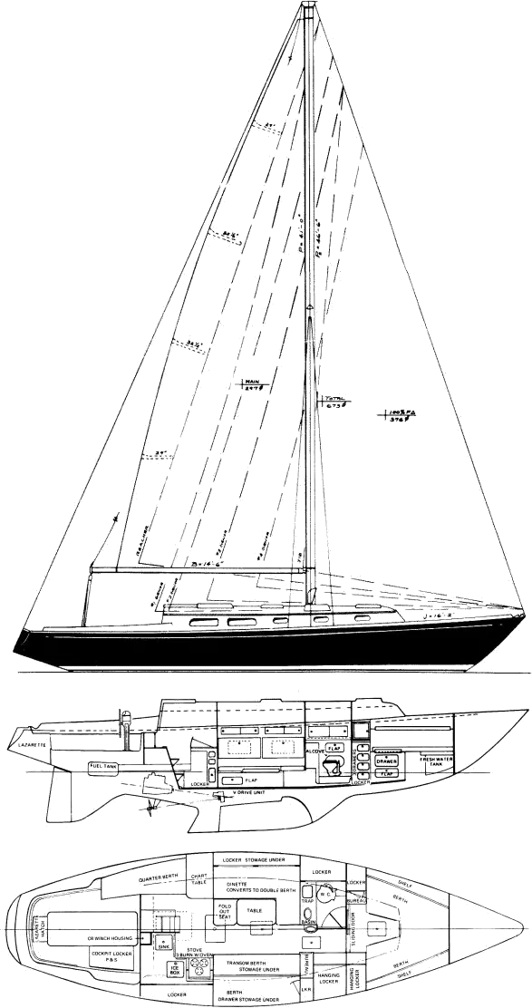 Drawing of Pearson 39