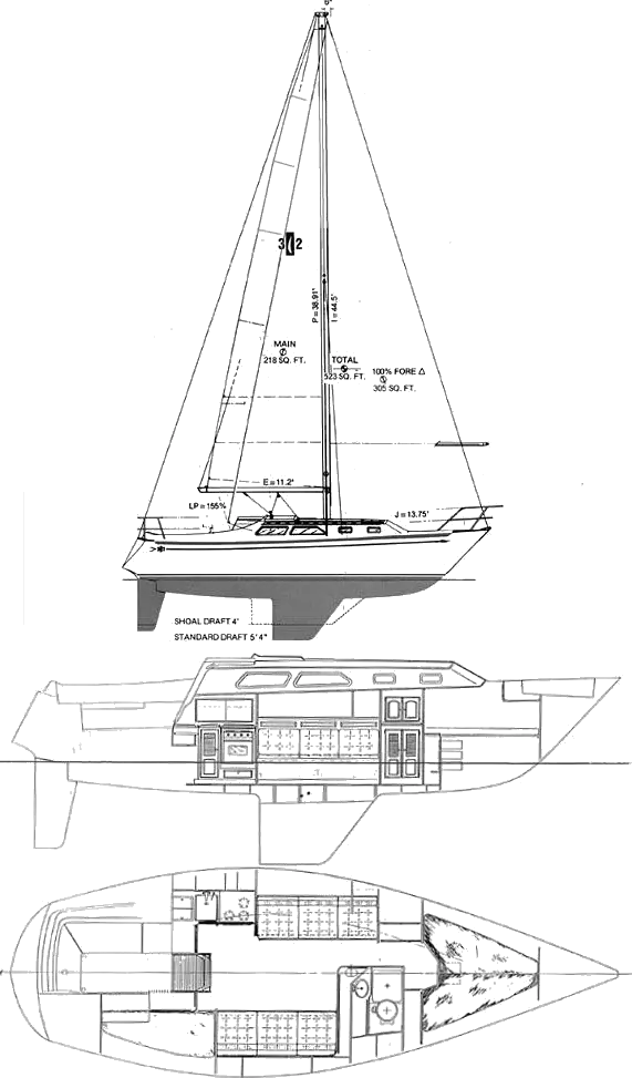 Drawing of Islander 32-2