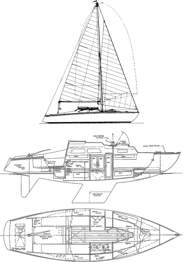 Drawing of Cutlass 24 (Carlson)
