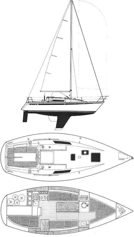 Drawing of Beneteau First 28