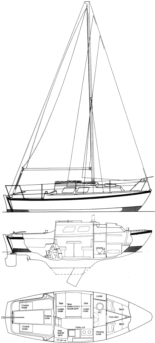 Drawing of Seamaster Sailer 23