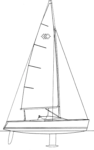 Drawing of Jeanneau One Design 24