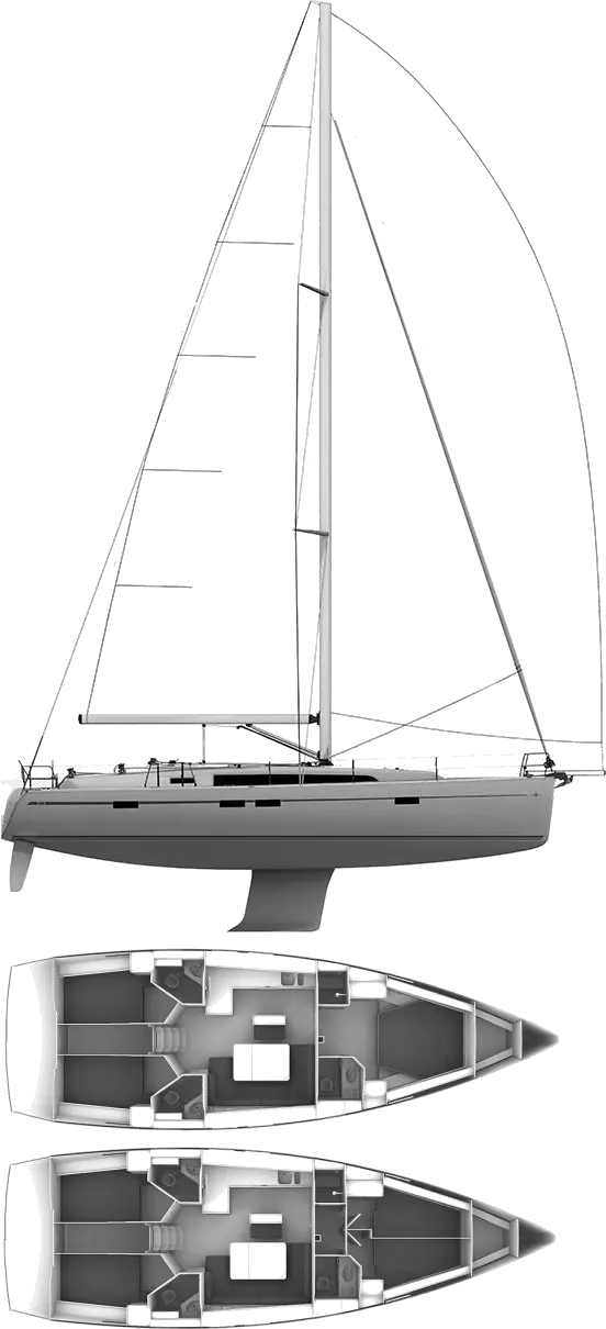 Drawing of Bavaria Cruiser 46