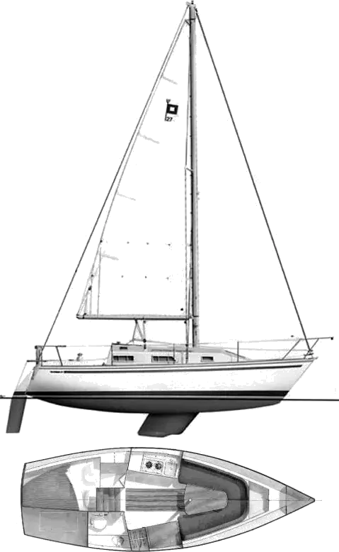 Drawing of Pearson 27