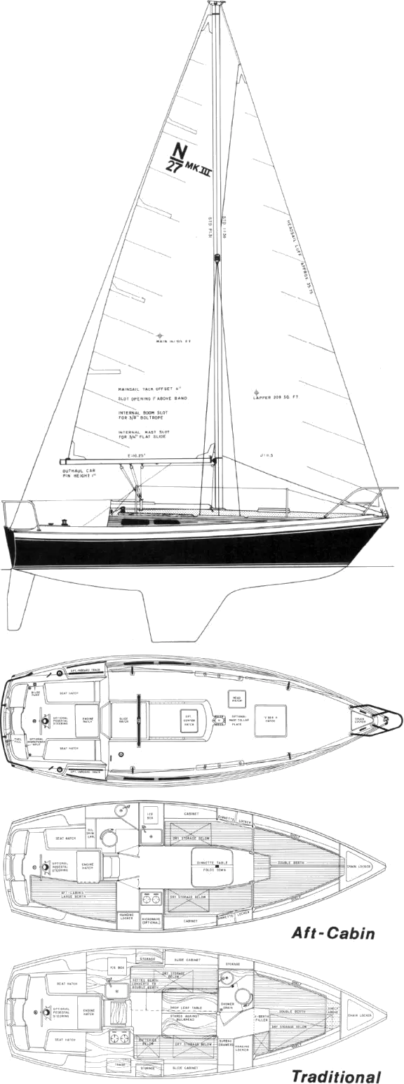 Drawing of Newport 27-3