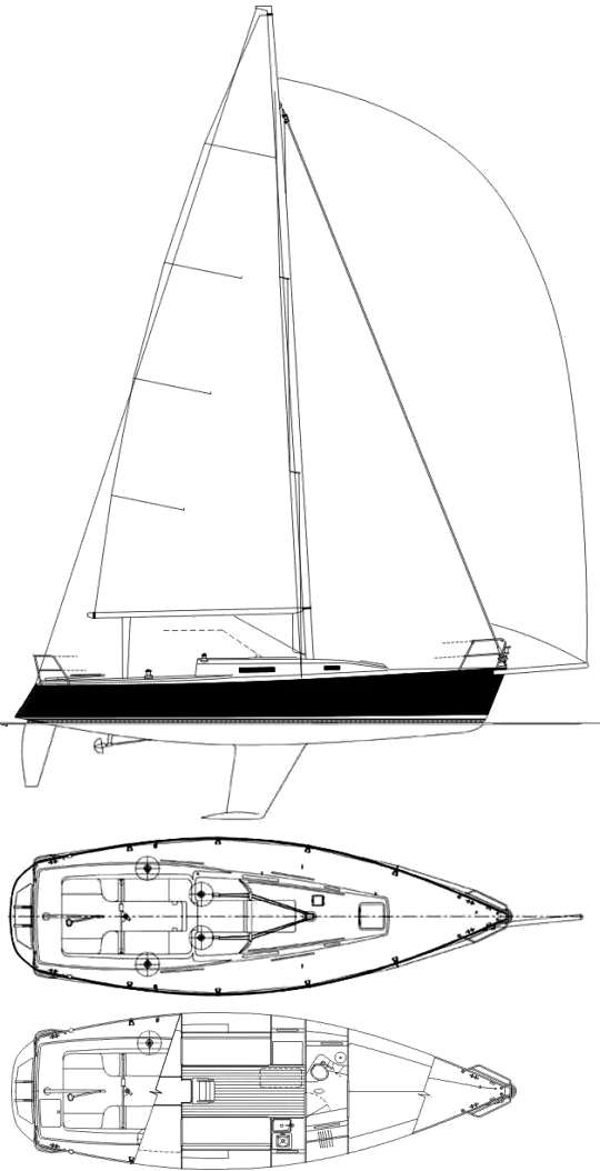 Drawing of J/105