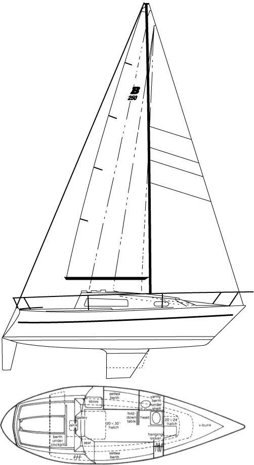 Drawing of Buccaneer 250